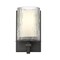 Z-Lite Grayson Wall Sconce, 1-Light, 4.75 In.W x 5.75 In.L x 8.25 In.H, Matte Black/Clear + Etched Opal 1949-1S-MB - alternate 3